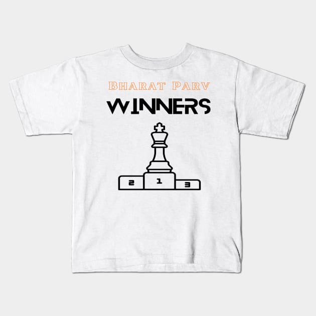 Bharat Parv - Chess Winners Kids T-Shirt by Bharat Parv